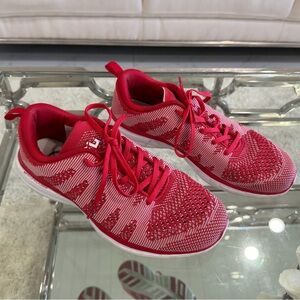 APL Red Knit Lace-Up Women’s Sneakers